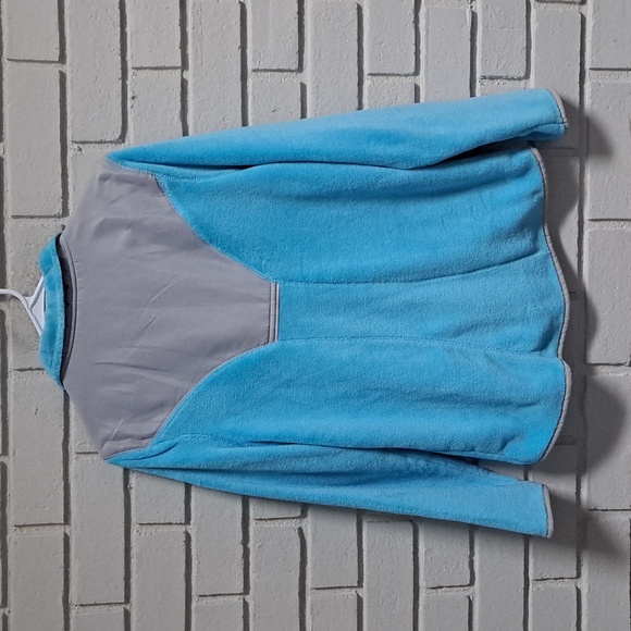 DANSKIN Blue/Gray Fleece Zip-Up W/Pockets Jacket. Size Large NWOT - Picture 7 of 9